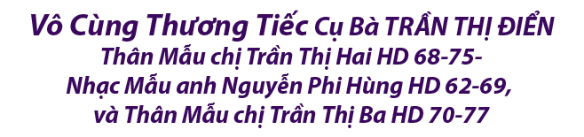 Vô cùng thương tiếc