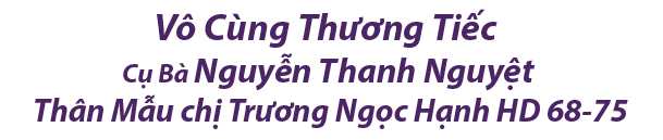 Vô cùng thương tiếc