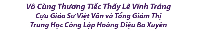 Vô cùng thương tiếc