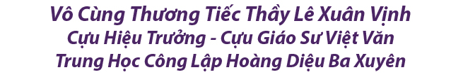 Vô cùng thương tiếc