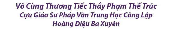 Vô cùng thương tiếc