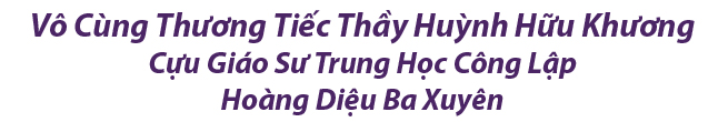 Vô cùng thương tiếc